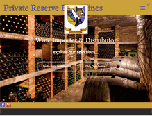 Tablet Screenshot of privatereservefinewines.com